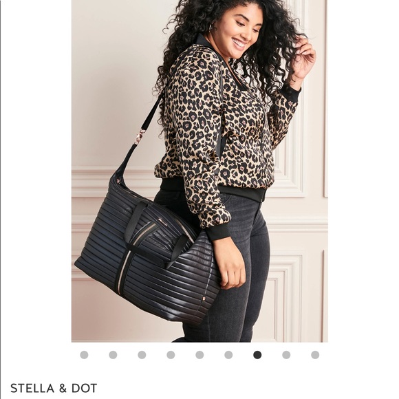 🆕 Stella & Dot Crush It Carry On Quilted Black - Picture 4 of 15